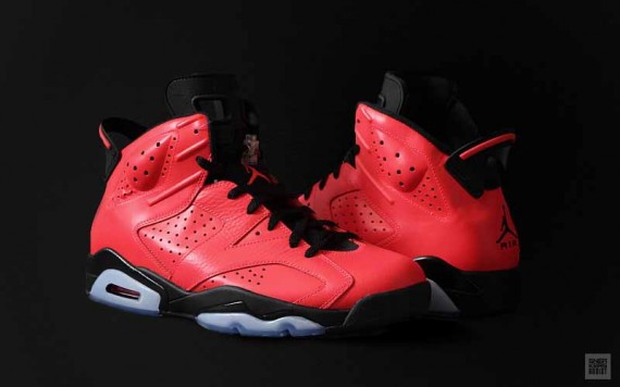 Air Jordan 6 Mens Shoes Black/Red Online
